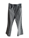 Sharagano Size L Black & White Viscose Blend Zip Fly Gingham Front Pocket Pants Black & White / L