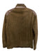 Marco Azzali Size Est L Brown Leather Solid Zip UP Men's Jacket Brown / Est L