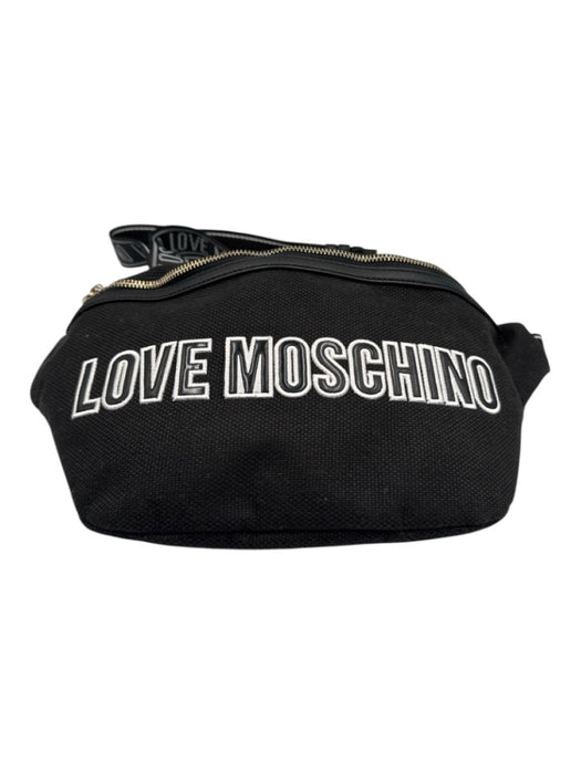 Moschino Black Canvas logo Crossbody Men's Accessories Black