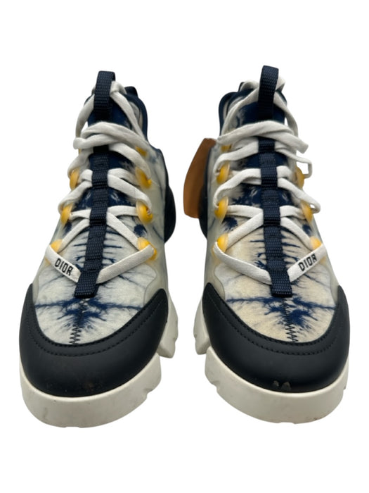 Dior Shoe Size 38 AS IS Blue & White Synthetic Tye Dye Laces Men's Shoes Blue & White / 38