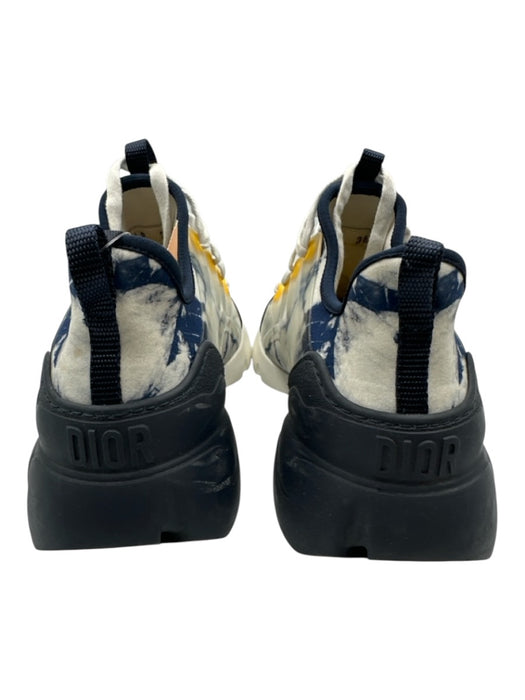 Dior Shoe Size 38 AS IS Blue & White Synthetic Tye Dye Laces Men's Shoes Blue & White / 38
