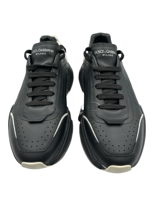 Dolce & Gabbana Shoe Size 10 AS IS Black & White Leather Solid Low Top Shoes Black & White / 10