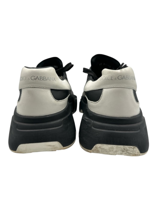 Dolce & Gabbana Shoe Size 10 AS IS Black & White Leather Solid Low Top Shoes Black & White / 10