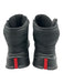 Prada Shoe Size 11 AS IS Black Leather Solid High Top Laces Men's Shoes Black / 11