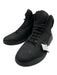 Prada Shoe Size 11 AS IS Black Leather Solid High Top Laces Men's Shoes Black / 11