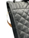 Yves Saint Laurent Black Sheepskin Magnetic Flap Quilted Chevron Bag Black / L