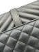 Yves Saint Laurent Black Sheepskin Magnetic Flap Quilted Chevron Bag Black / L