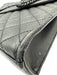 Yves Saint Laurent Black Sheepskin Magnetic Flap Quilted Chevron Bag Black / L