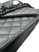 Yves Saint Laurent Black Sheepskin Magnetic Flap Quilted Chevron Bag Black / L