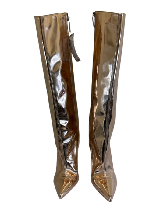 Alexandre Vauthier Shoe Size 38.5 Rose Gold Leather metalic Stilletto Boots Rose Gold / 38.5