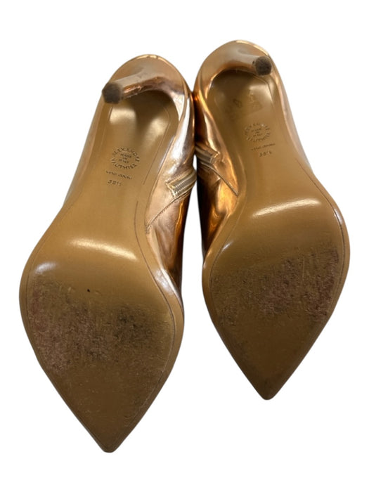 Alexandre Vauthier Shoe Size 38.5 Rose Gold Leather metalic Stilletto Boots Rose Gold / 38.5