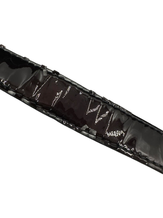 Chanel Dark Brown & Black Patent Leather Flap Quilted Pinch Lock Chain Strap Bag Dark Brown & Black / Large