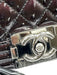 Chanel Dark Brown & Black Patent Leather Flap Quilted Pinch Lock Chain Strap Bag Dark Brown & Black / Large