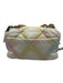 Chanel White & Multi Leather Flap Quilted Dual Tone Chain Interlocking CC Bag White & Multi / Small