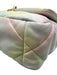 Chanel White & Multi Leather Flap Quilted Dual Tone Chain Interlocking CC Bag White & Multi / Small