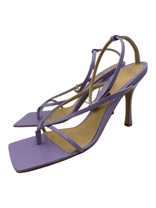 Bottega Veneta Shoe Size 42 Light Purple Leather Square Toe Strappy Sandals Light Purple / 42