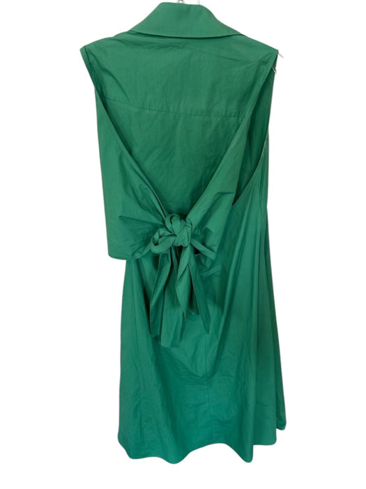 Meet me in Santorini Size Est S Green Cotton Halter Open Back Button Up Dress Green / Est S