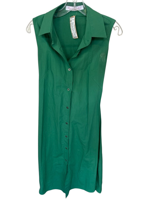 Meet me in Santorini Size Est S Green Cotton Halter Open Back Button Up Dress Green / Est S