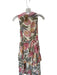 TCEC Size S Pink & White Polyester Blend Floral Multi Maxi Ruffle Dress Pink & White / S