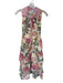 TCEC Size S Pink & White Polyester Blend Floral Multi Maxi Ruffle Dress Pink & White / S
