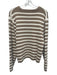 J. Crew Factory Size XL Tan & White Cotton Striped Cardigan Sweater Tan & White / XL
