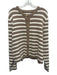 J. Crew Factory Size XL Tan & White Cotton Striped Cardigan Sweater Tan & White / XL