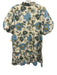 THML Size XL Cream & Multi Cotton Tiered Floral Print Split V neck Pockets Dress Cream & Multi / XL