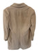 Zara Size XL Tan Polyester Buttons Pockets Shoulder Pads Coat Tan / XL