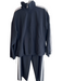 Athleta Size M Black Polyester & Spandex Stripe High Neck Zip Front Athletic Set Black / M