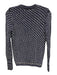 Comptoir des Cotonniers Size L Blue, Black, White Cotton Long Sleeve Sweater Blue, Black, White / L