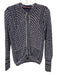 Comptoir des Cotonniers Size L Blue, Black, White Cotton Long Sleeve Sweater Blue, Black, White / L