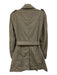 Aspesi Beige Nylon Long Sleeve Buttons Below Knee Belt Inc Jacket Beige