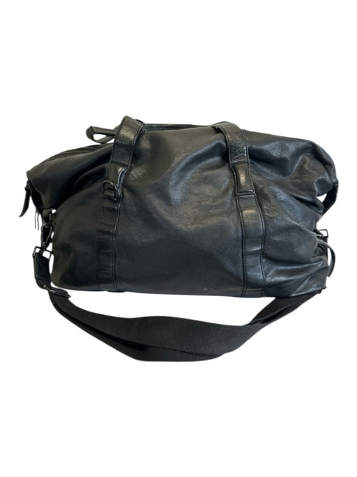 All Saints AS IS Black Leather Duffle Men's Bag Black