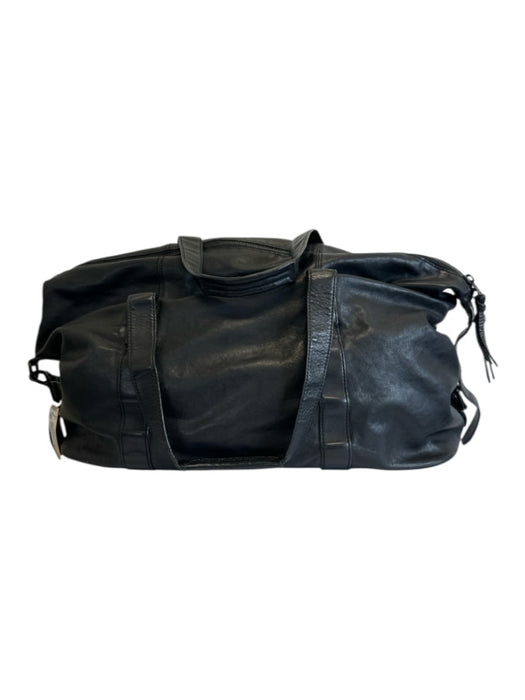 All Saints AS IS Black Leather Duffle Men's Bag Black