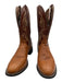 Tony Lama Shoe Size 9.5 Brown & Beige Leather Stiching Cowboy Men's Boots Brown & Beige / 9.5