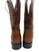 Tony Lama Shoe Size 9.5 Brown & Beige Leather Stiching Cowboy Men's Boots Brown & Beige / 9.5