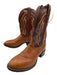 Tony Lama Shoe Size 9.5 Brown & Beige Leather Stiching Cowboy Men's Boots Brown & Beige / 9.5