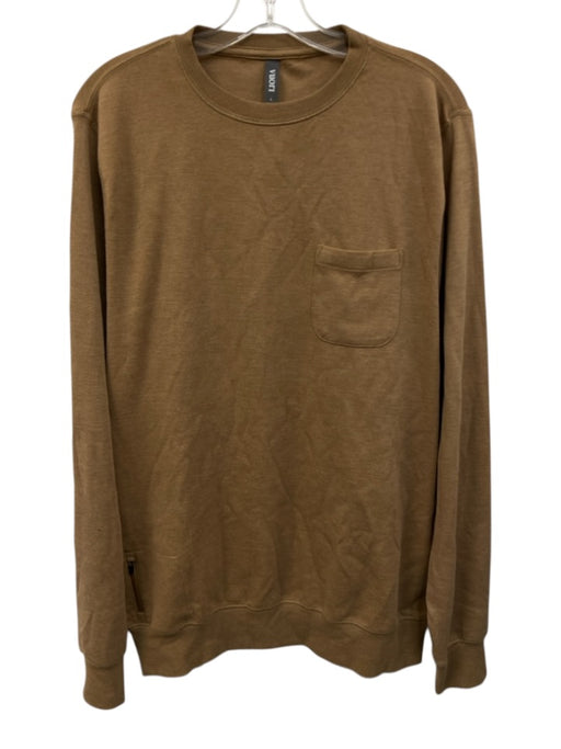 Vuori Size L Brown Cotton Blend Pull Over Men's Sweater Brown / L