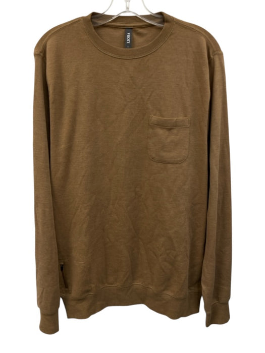 Vuori Size L Brown Cotton Blend Pull Over Men's Sweater Brown / L