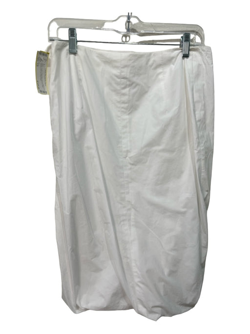 Pauw Size 1/S White Cotton High Rise Bubble Hem Darted Side Zip Skirt White / 1/S