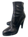 Prada Shoe Size 39.5 Dark Brown Leather Pointed Toe Platform Side Zip Booties Dark Brown / 39.5