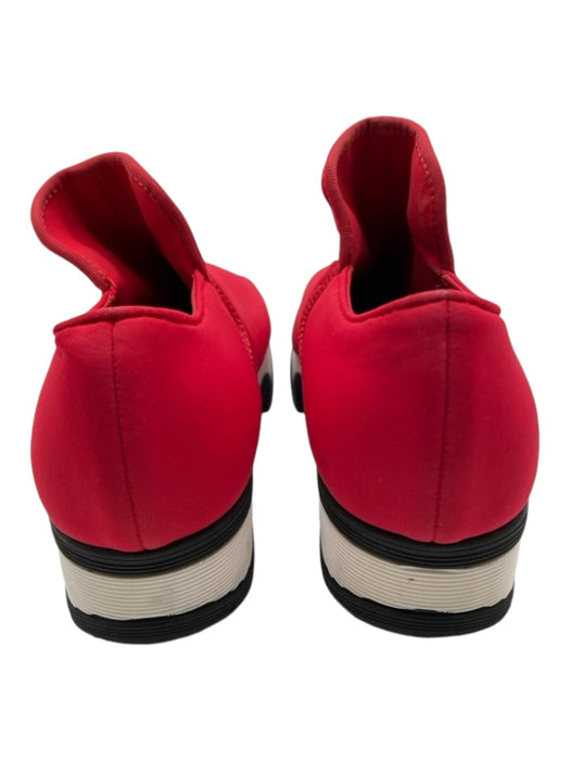 iRi Shoe Size 38.5 Red, Black, White Neoprene Almond Toe Rubber Sole Sneakers Red, Black, White / 38.5