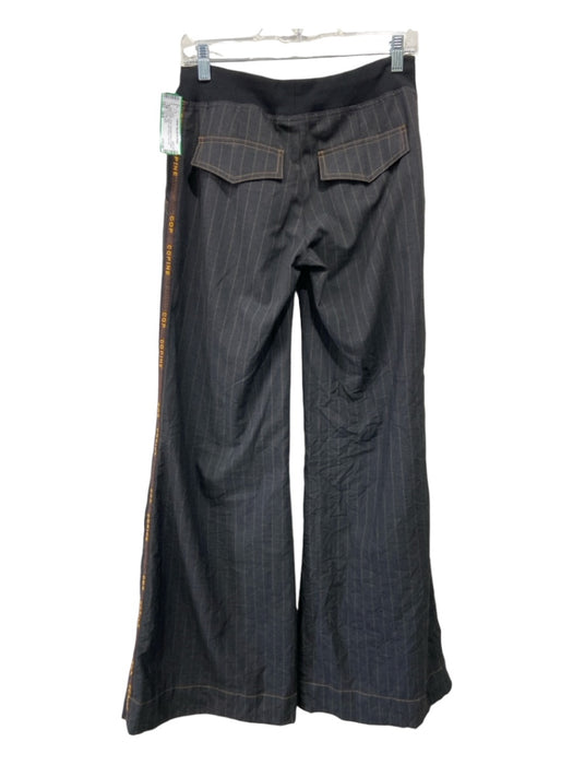 Cop. Copine Size 38/6 Gray Polyester Blend Pinstripe Elastic Waist Pants Gray / 38/6