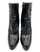 Prada Shoe Size 39.5 Black Leather Almond Toe Platform Side Zip Booties Black / 39.5
