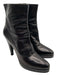 Prada Shoe Size 39.5 Black Leather Almond Toe Platform Side Zip Booties Black / 39.5