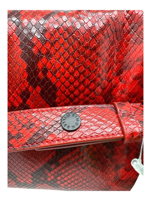 Simon Miller Red & Black Faux Leather Snake Print Adjustable Strap Bag Red & Black / Medium