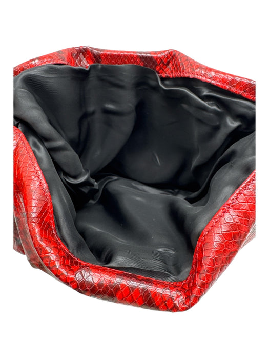 Simon Miller Red & Black Faux Leather Snake Print Adjustable Strap Bag Red & Black / Medium