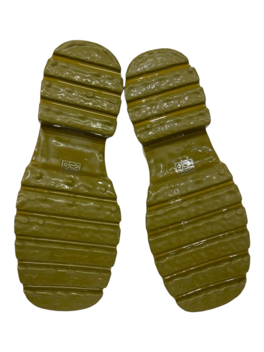 Charles & Keith Shoe Size 40 Off White & Yellow Faux Leather Zipper Detail Boots Off White & Yellow / 40