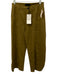 Zara Size S Olive Green Linen Barrel Leg Pants Olive Green / S