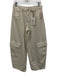Zara Size 2 White Cotton Denim Cargo Barrel Pants White / 2